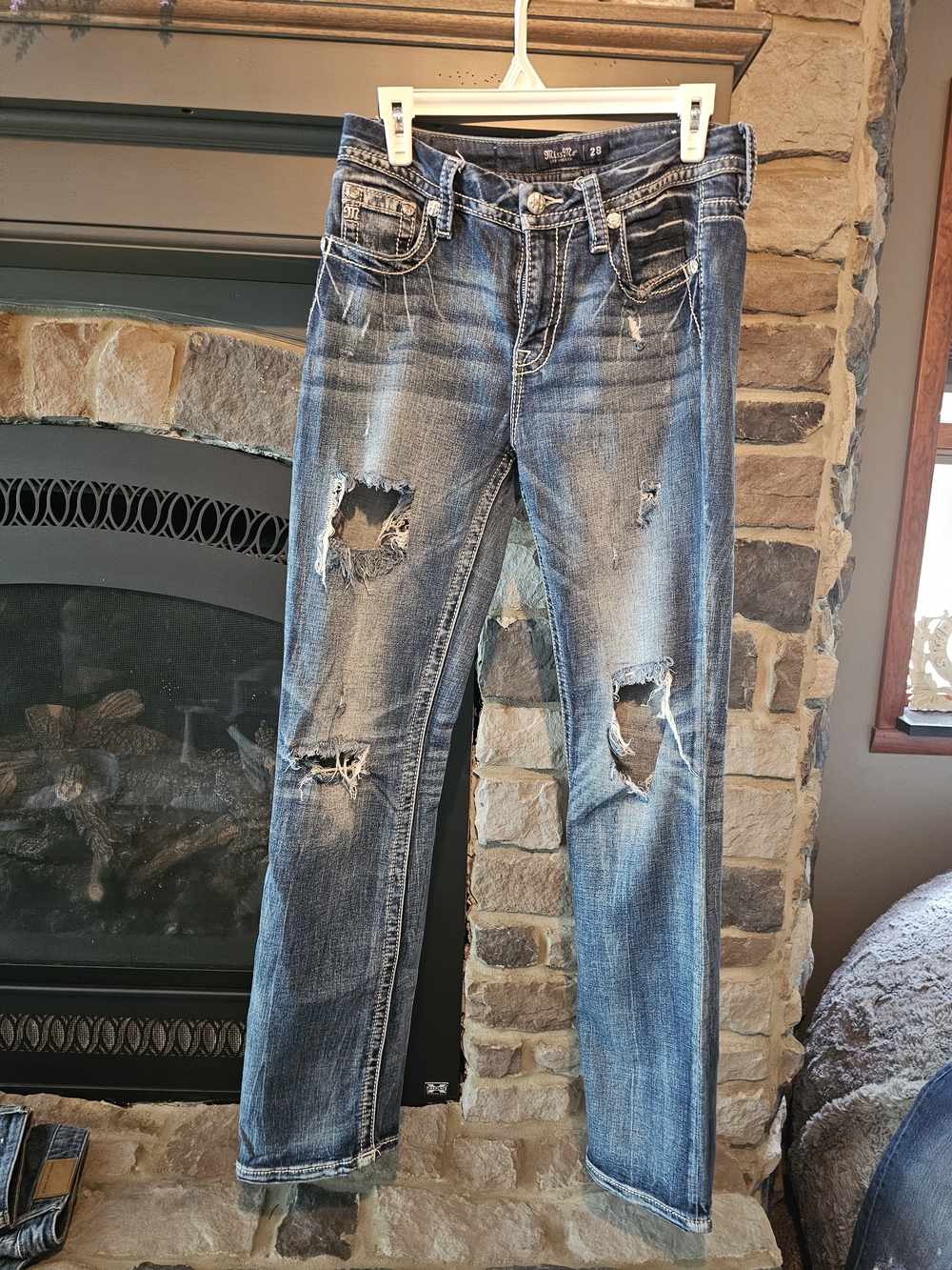 Miss Me Distressed Medium Blue Jeans